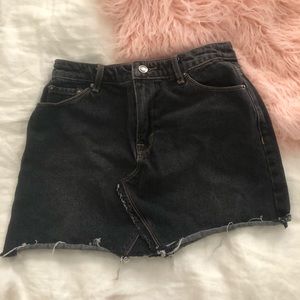 Black Denim Skirt